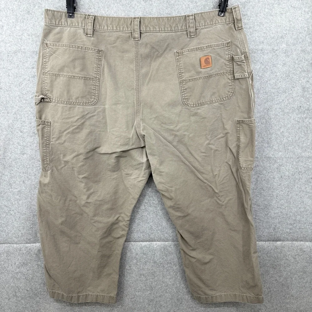 Carhartt Pants Mens 46x33 (actual 44x25) Tan Loose Original Fit Cargo Carpenter - Picture 4 of 9